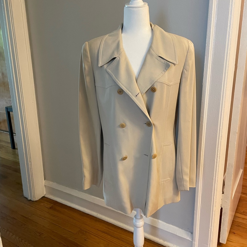 Banana Republic trench type suit jacket.